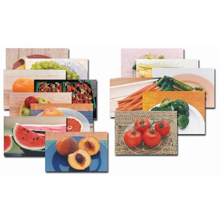 Stages Learning Materials Fruits + Vegetables Real Life Learning Poster Set, Set of 14 SLM-153